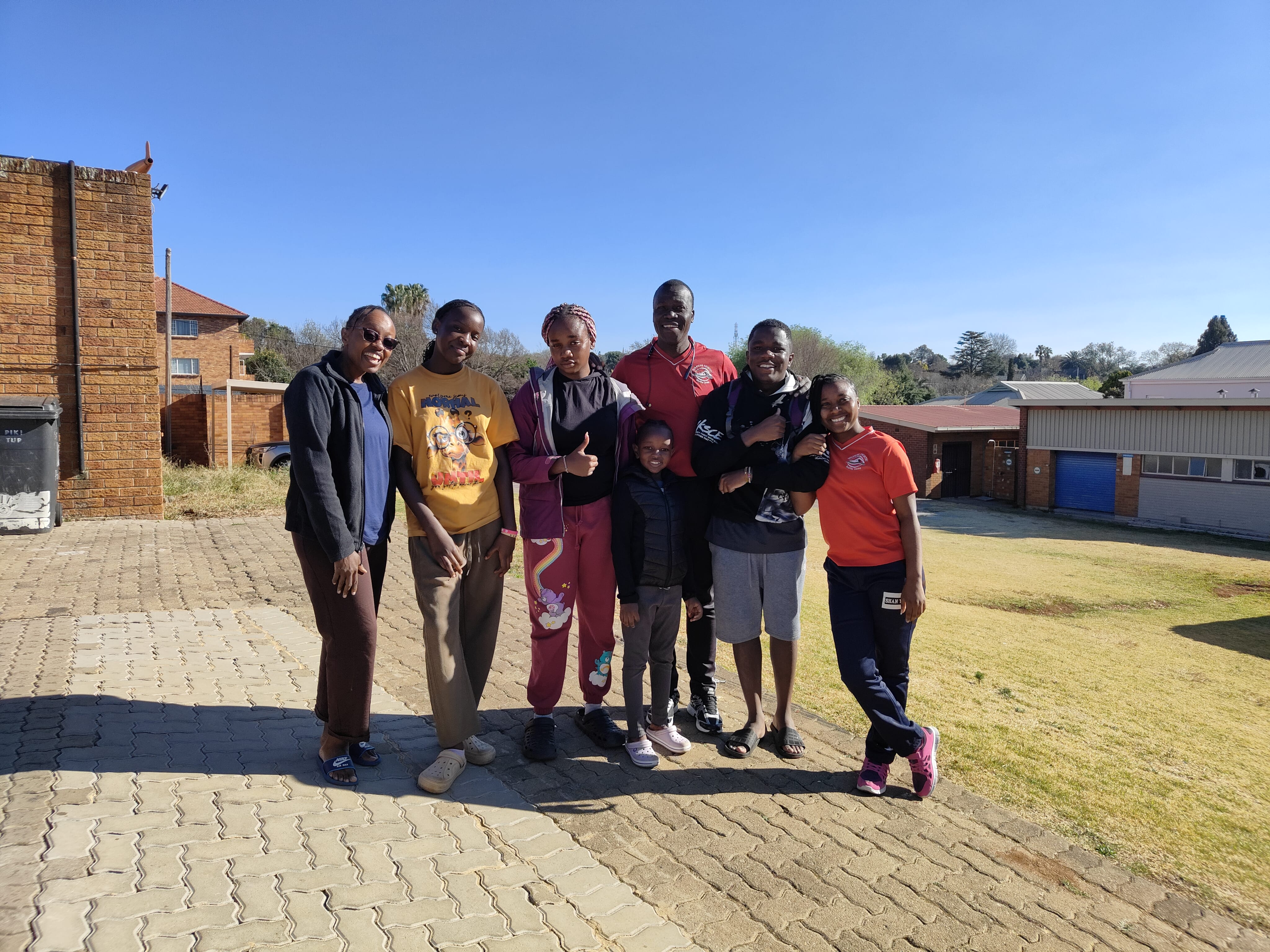 Morning training session in South Africa